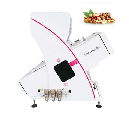マカデミアの穀粒の貝64チャネルが付いている小型色の選別機500kg/H