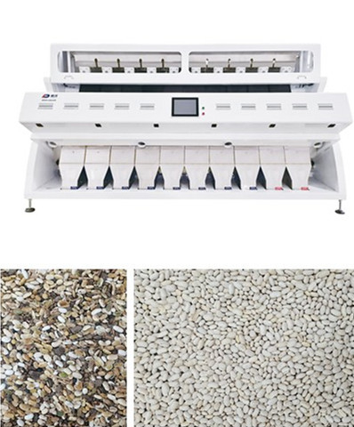 10シュートの白い豆の穀物色の選別機5400ピクセルRGB